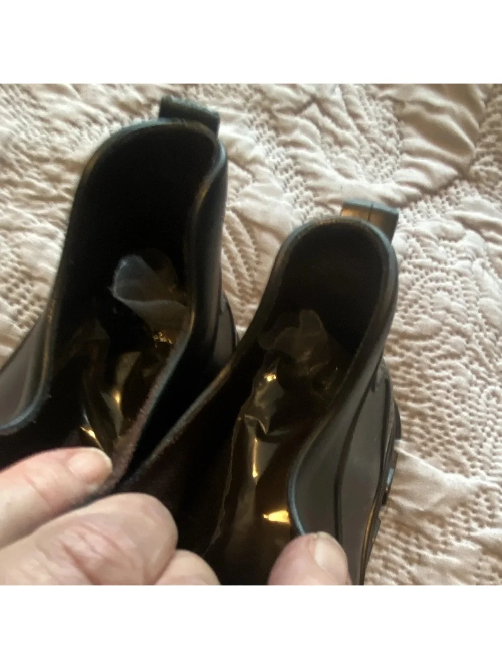 ALBICKER Women's Black Chelsea Rain Boots